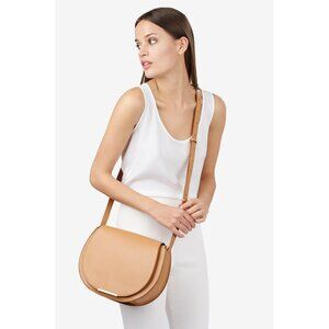 CUYANA | Leather saddle bag in Vachetta/Tan